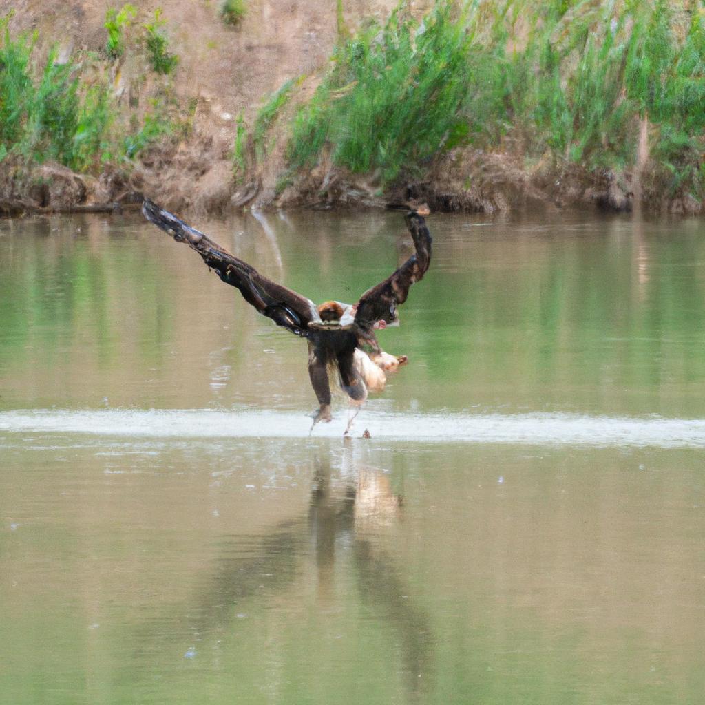 El águila Pescadora Es Un Ave Rapaz Que Se Alimenta Principalmente De Peces Y Puede Sumergirse En El Agua Para Atraparlos.