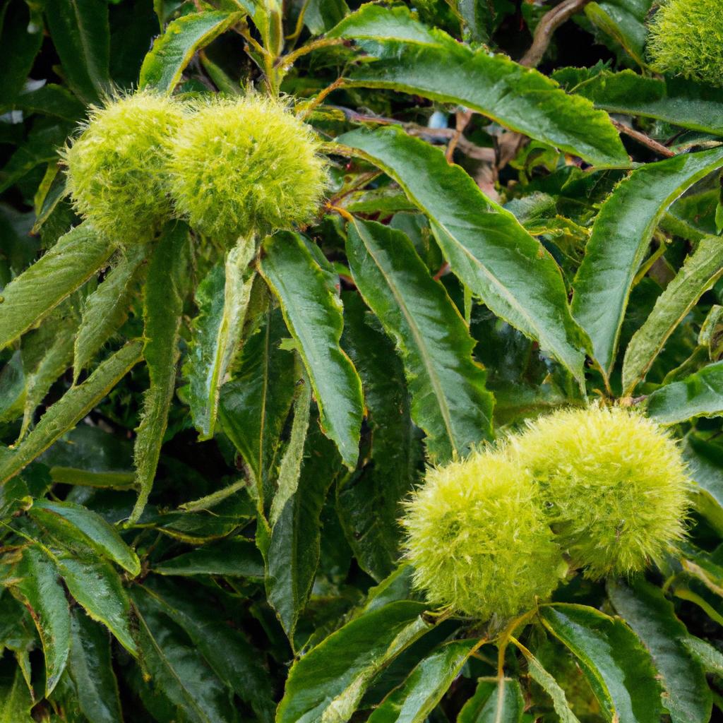 El árbol De Castaño De Indias Produce Frutos Espinosos Y Se Utiliza En La Jardinería Ornamental Y En La Medicina Herbal.