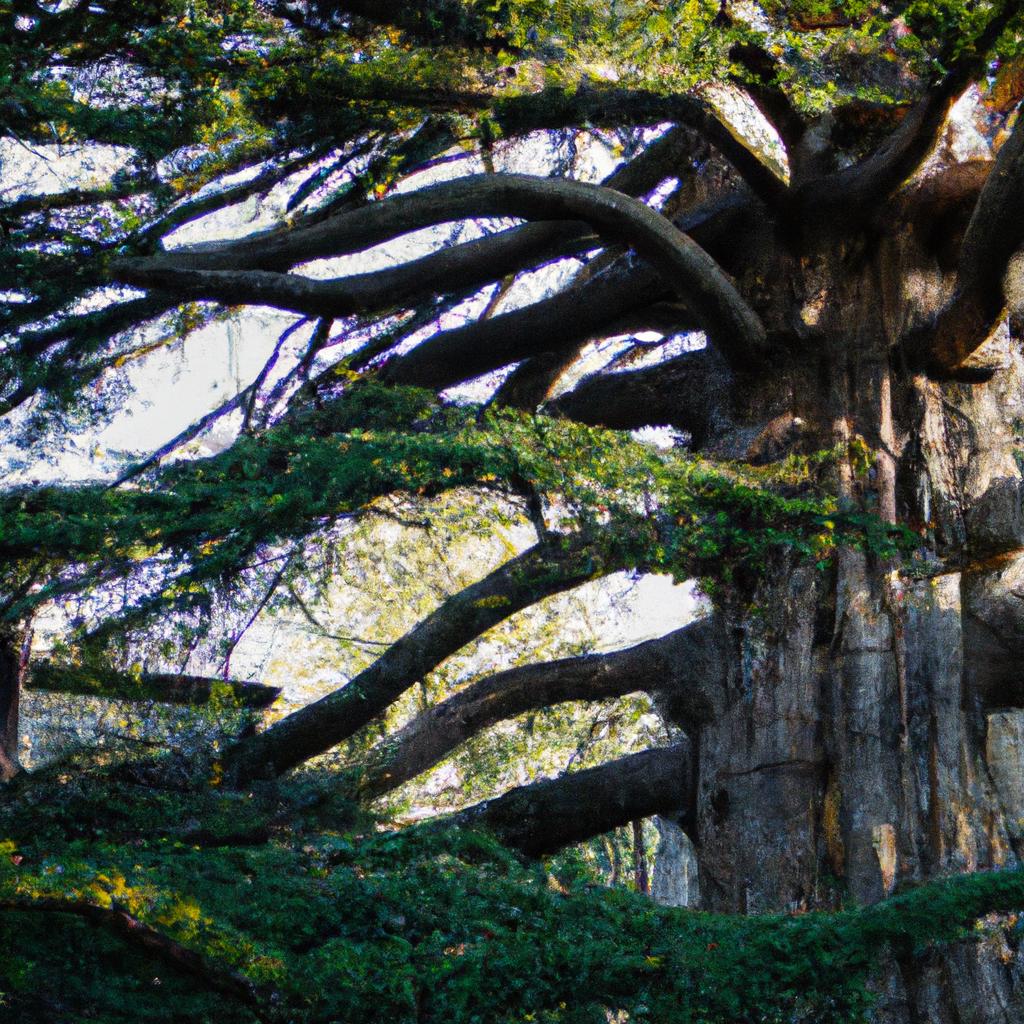 El árbol De Cedro Del Líbano Es Conocido Por Su Madera Duradera Y Su Forma Imponente. Es El Emblema Nacional Del Líbano.