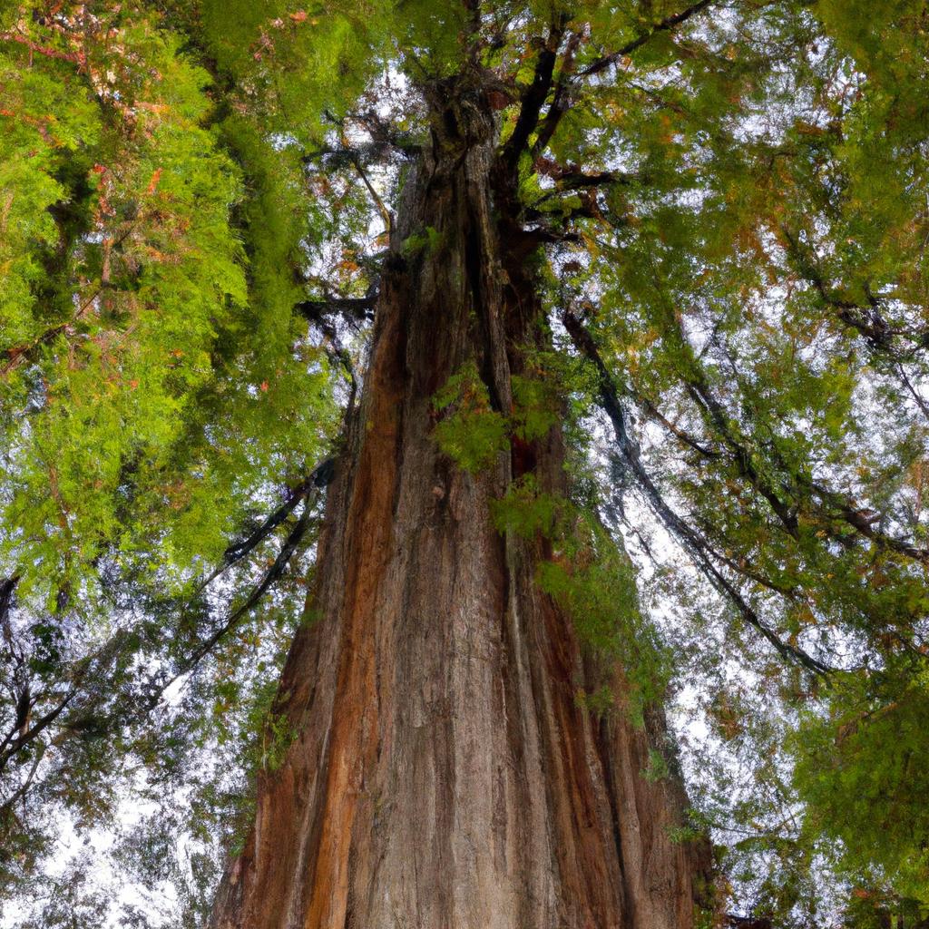 El árbol De Ciprés Calvo Es Una Especie De Ciprés Que Pierde Sus Hojas En Otoño, Dejando Su Tronco Y Ramas Expuestas.