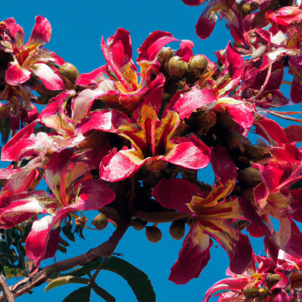 El árbol De Palo Borracho Tiene Un Tronco Característico Y Es Conocido Por Sus Flores Grandes Y Vistosas. Es Nativo De América Del Sur.