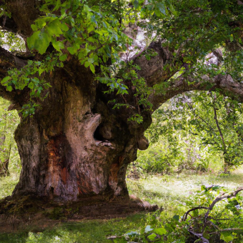 El árbol De Roble Tiene Un Sistema De Raíces Extenso Y Fuerte Que Puede Extenderse A Lo Largo De Grandes áreas Bajo Tierra.