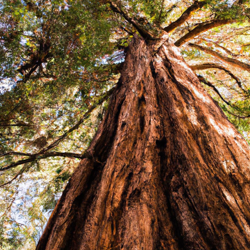 El árbol De Secuoya Es Uno De Los árboles Más Grandes Del Mundo Y Puede Alcanzar Alturas De Más De 90 Metros.