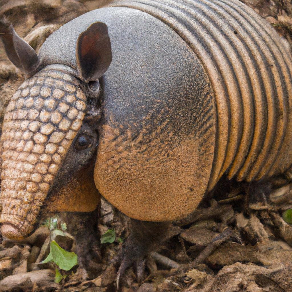 El Armadillo Puede Enrollarse En Una Bola Para Protegerse De Los Depredadores, Dejando Expuesta Solo Su Caparazón Duro.