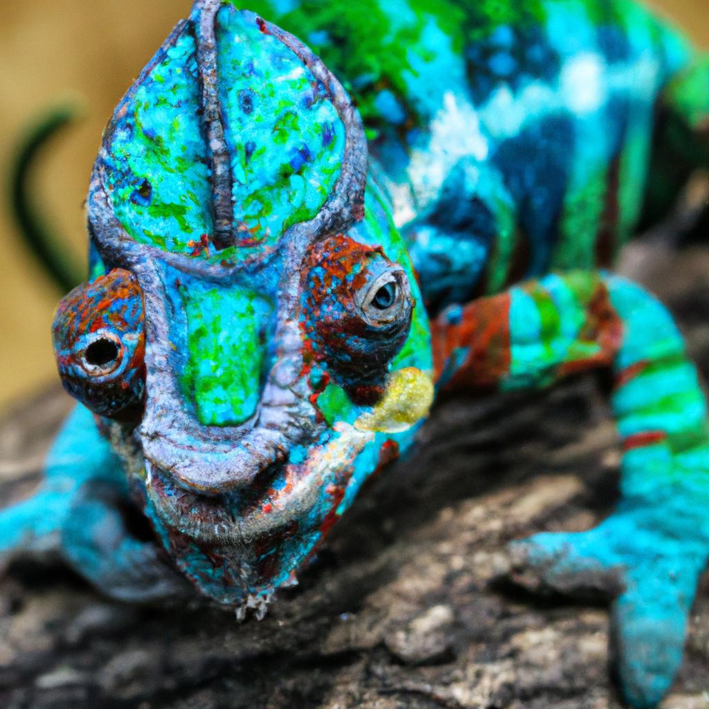 El Camaleón Pantera Es Un Camaleón De Colores Vibrantes Que Se Encuentra En Madagascar Y Es Conocido Por Su Capacidad Para Cambiar De Color.