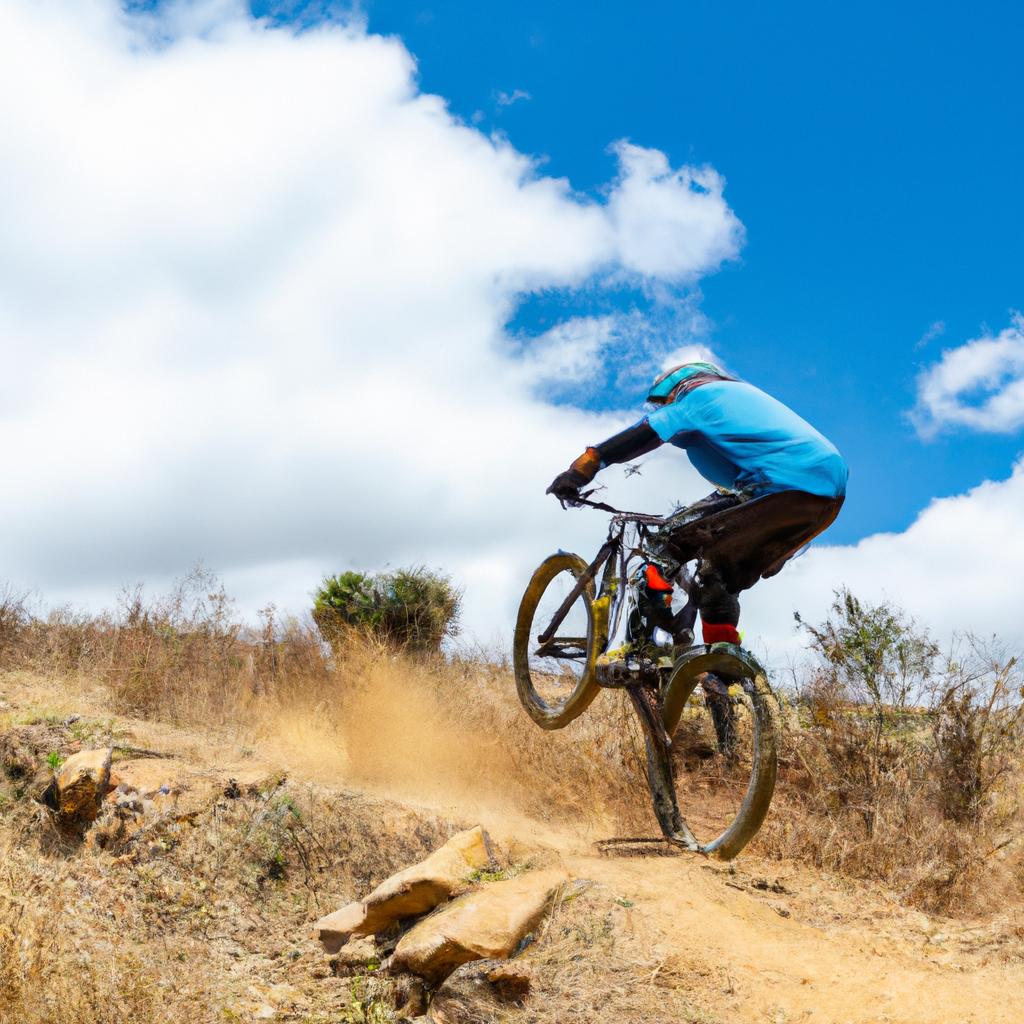 El Downhill Mountain Biking Implica Montar Cuesta Abajo En Una Bicicleta De Montaña.