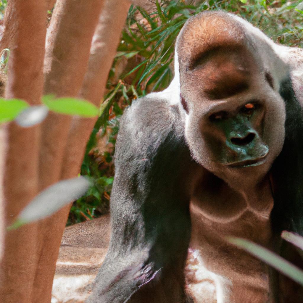 El Gorila De Montaña Es Una Subespecie De Gorila Que Se Encuentra En Las Montañas De África Central. Está En Peligro Crítico De Extinción.