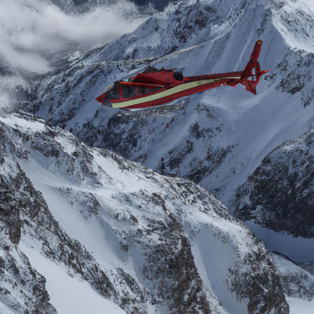 El Heli-skiing Implica Ser Llevado En Helicóptero A Cimas De Montañas Remotas Para Esquiar Cuesta Abajo.