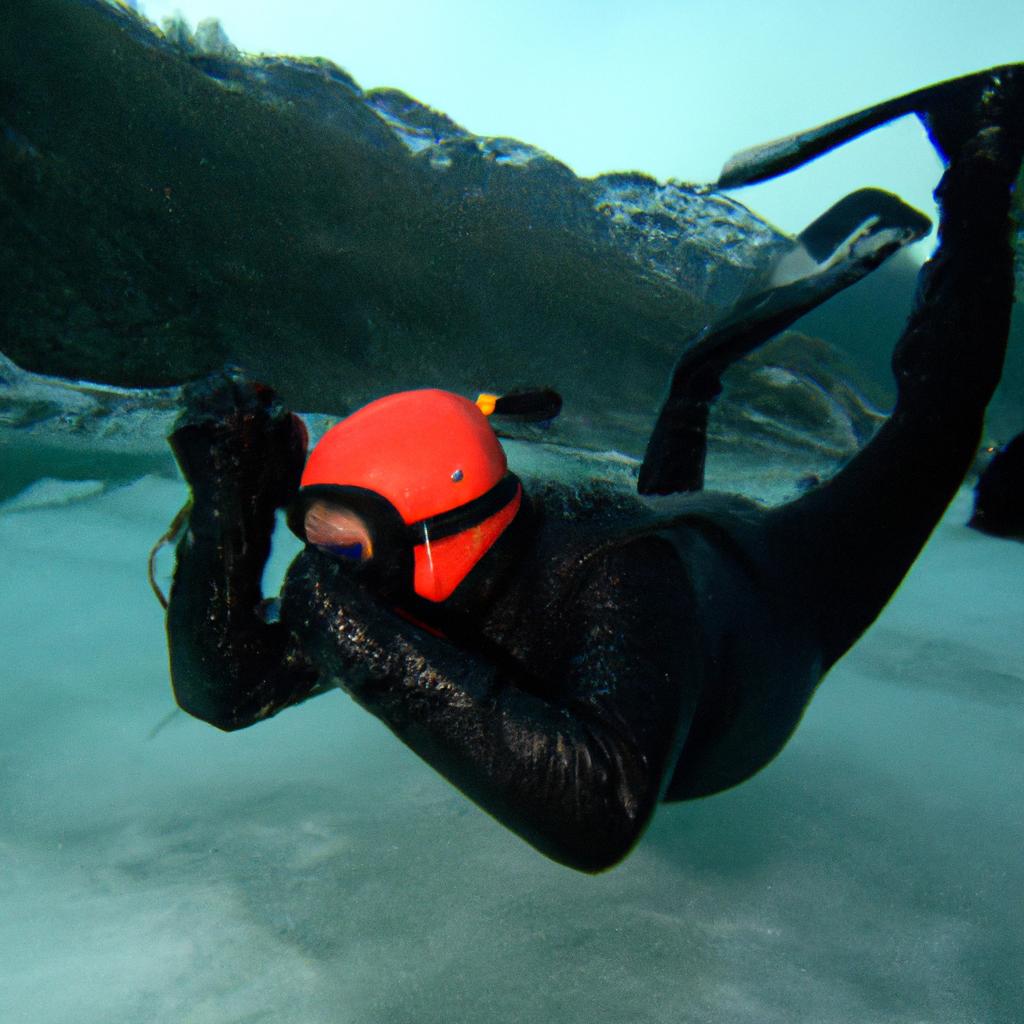 El Ice Diving Es Una Forma De Buceo Donde El Buzo Entra En Agua Congelada.