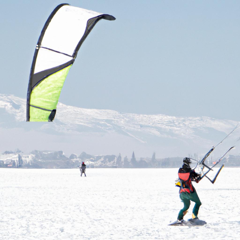 El Kite Skiing Combina Esquí De Fondo Con Cometas De Tracción.