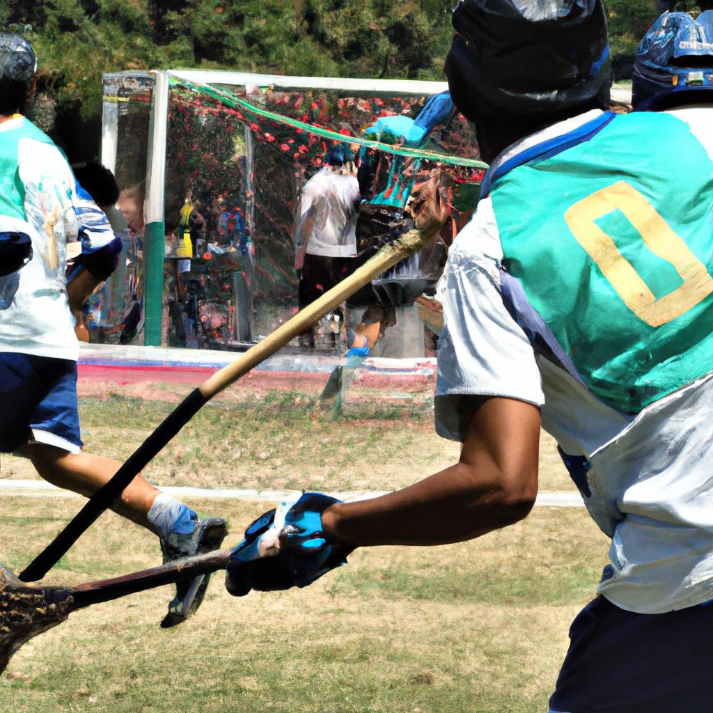 El Lacrosse Es Un Deporte De Equipo Rápido Que Se Juega Con Una Pequeña Bola De Goma Y Una Larga Vara Con Una Red En Un Extremo.