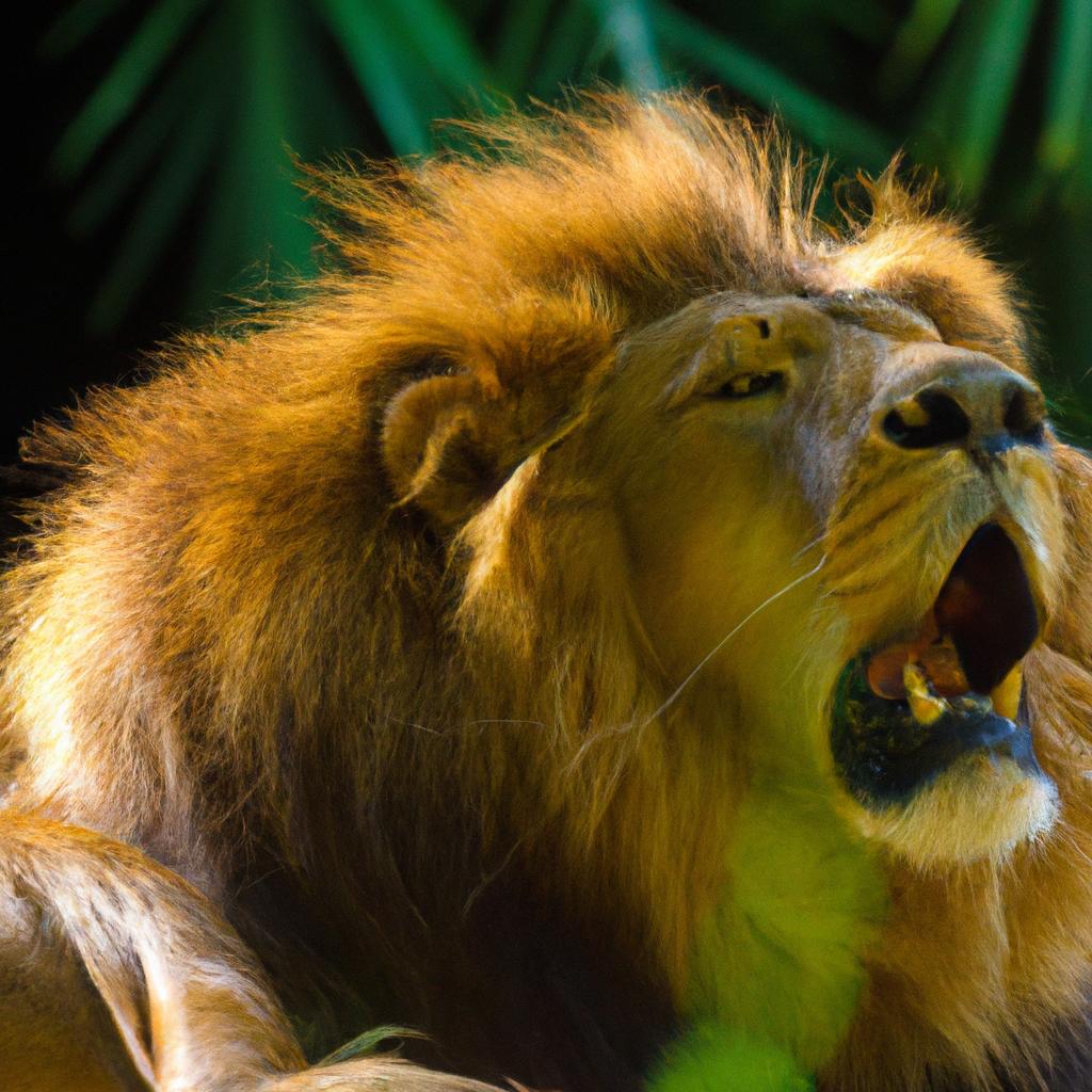 El León Es El único Felino Que Vive En Grupos Sociales Llamados Manadas. Los Machos Tienen Una Distintiva Melena Alrededor De Su Cabeza.