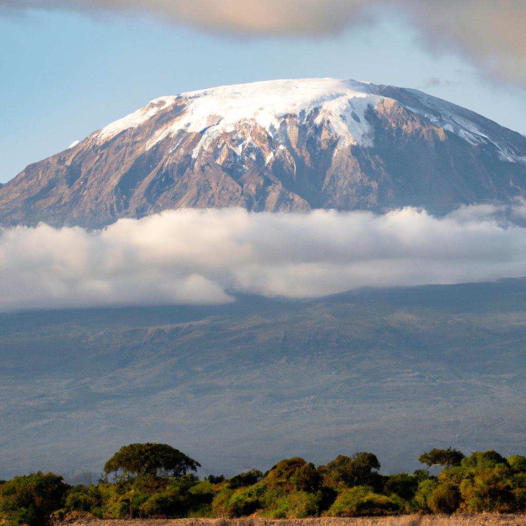 El Monte Kilimanjaro, En Tanzania, Es La Montaña Más Alta De África Y Cuenta Con Diversos Ecosistemas, Desde Selvas Tropicales Hasta Glaciares En La Cumbre.