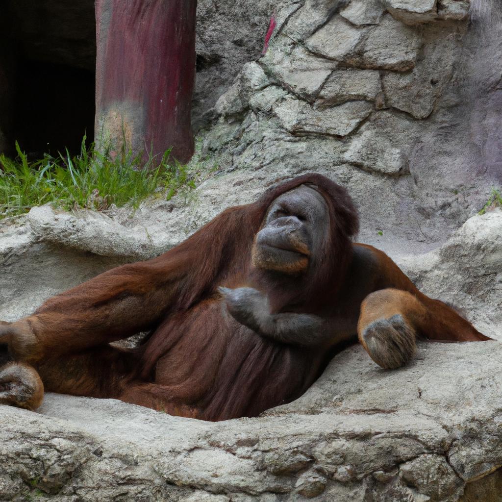 El Orangután Es El Primate Arbóreo Más Grande Del Mundo Y Es Conocido Por Su Inteligencia Y Habilidades De Construcción De Herramientas.