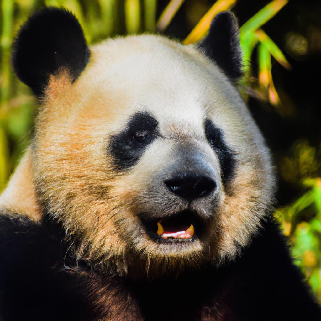 El Oso Panda Gigante Se Alimenta Principalmente De Bambú Y Tiene Una Apariencia Distintiva Con Manchas Negras Alrededor De Los Ojos.