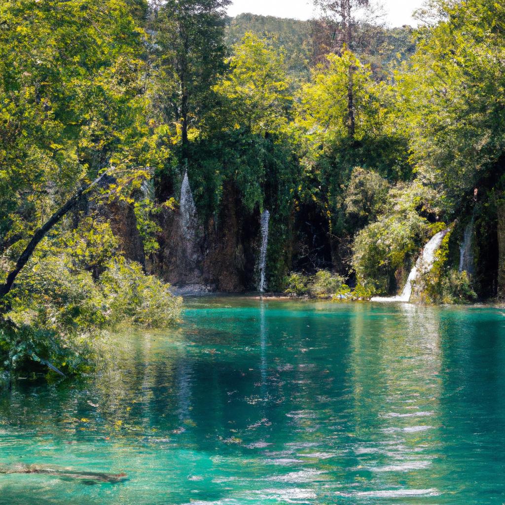 El Parque Nacional De Los Lagos De Plitvice En Croacia Es Famoso Por Sus Cascadas Y Lagos Interconectados Que Varían En Tonos De Azul Y Verde Debido A La Presencia De Minerales Y Organismos.