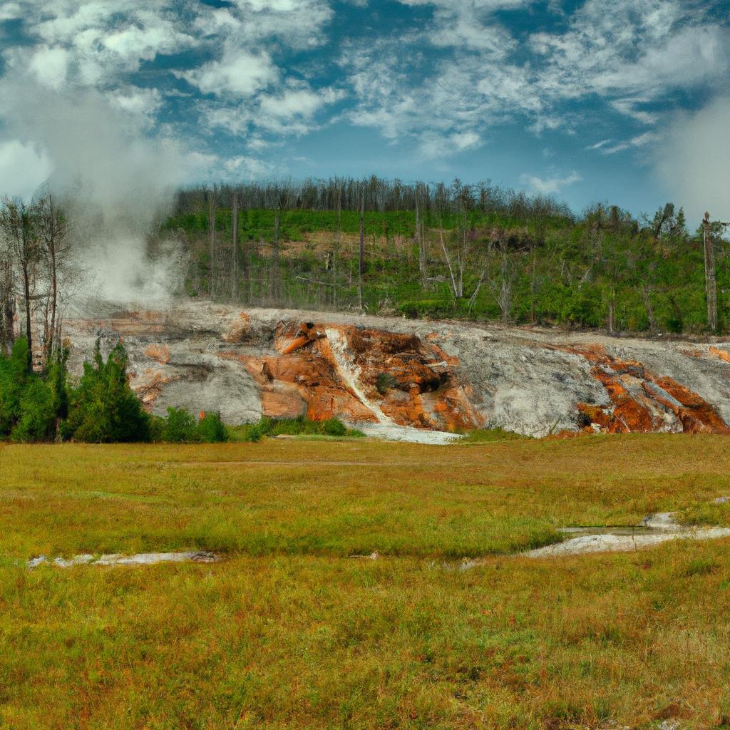 El Parque Nacional Yellowstone En Los Estados Unidos Es Uno De Los Mayores Y Más Antiguos Parques Nacionales Del Mundo Y Es Conocido Por Su Actividad Geotérmica.