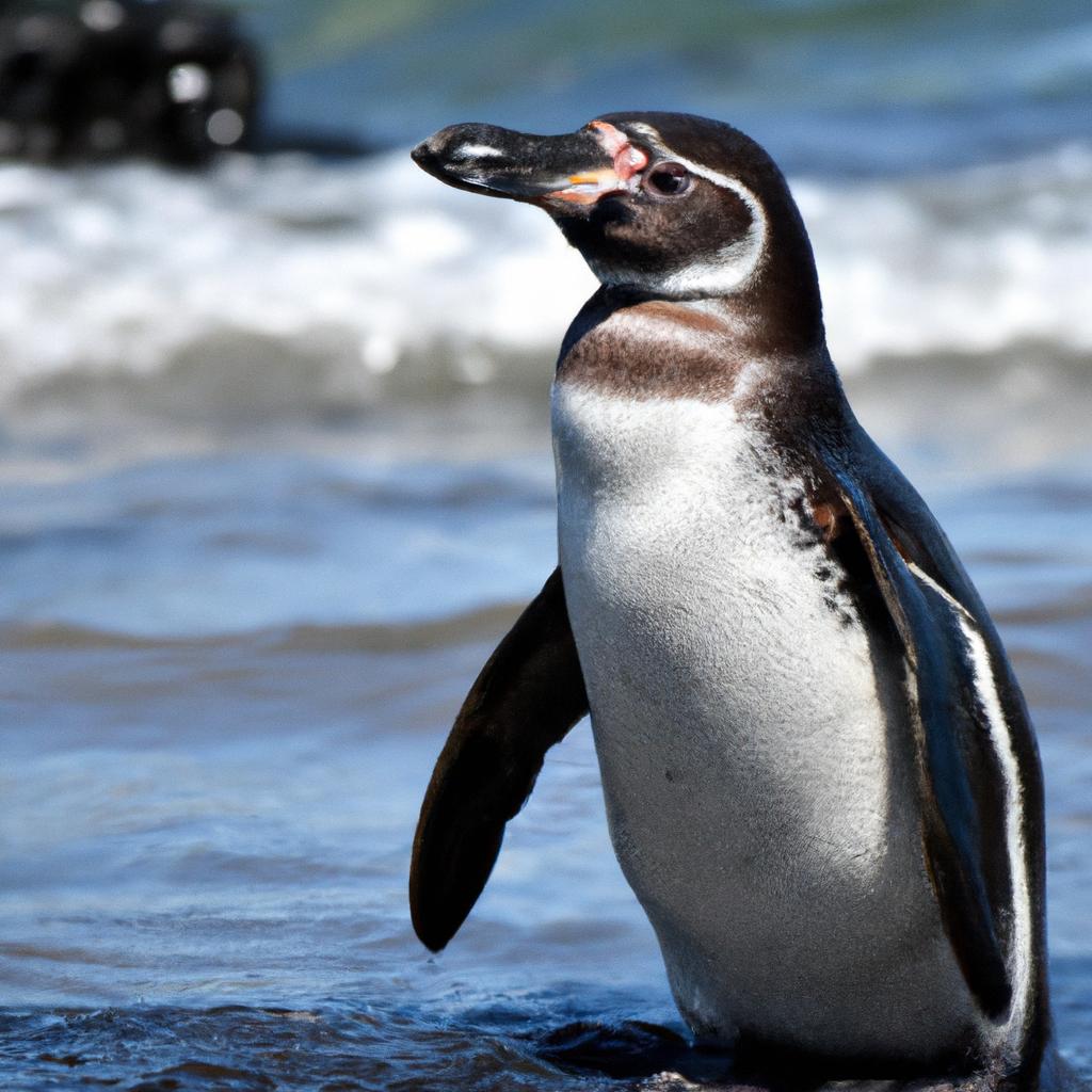 El Pingüino De Galápagos Es Una Especie Endémica De Las Islas Galápagos Y Es Conocido Por Su Tamaño Grande Y Su Comportamiento Amistoso.