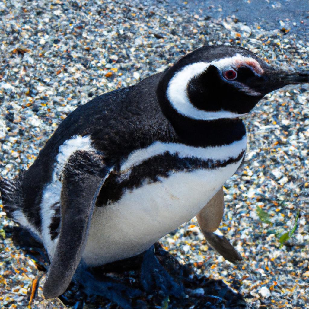 El Pingüino De Magallanes Es Una Especie De Pingüino Que Se Encuentra En La Costa De América Del Sur Y Puede Nadar Hasta 20 Kilómetros Por Hora.