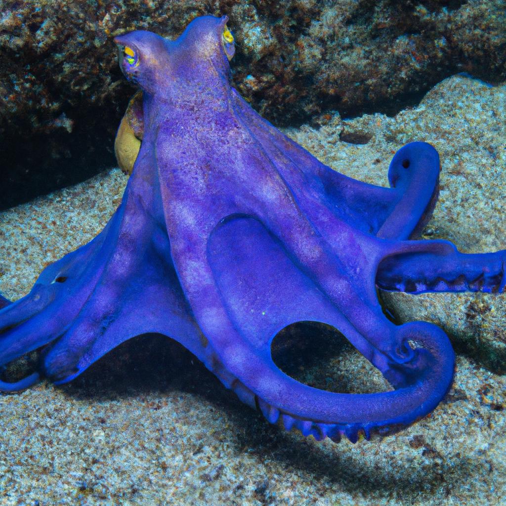 El Pulpo De Anillos Azules Es Pequeño Pero Altamente Venenoso. Sus Anillos Azules Brillantes Son Una Advertencia Para Los Depredadores.