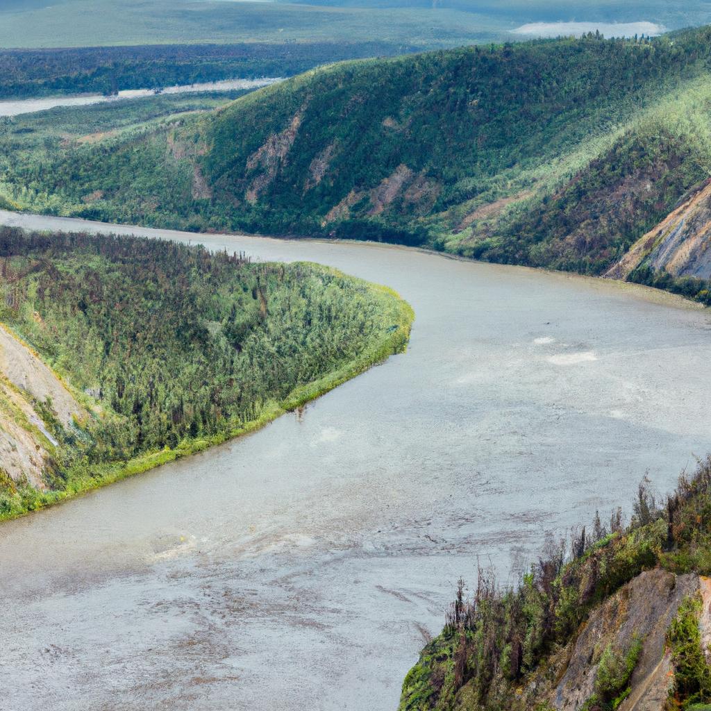 El Río Yukón En Alaska Y Canadá Es Uno De Los Ríos Más Largos De América Del Norte.