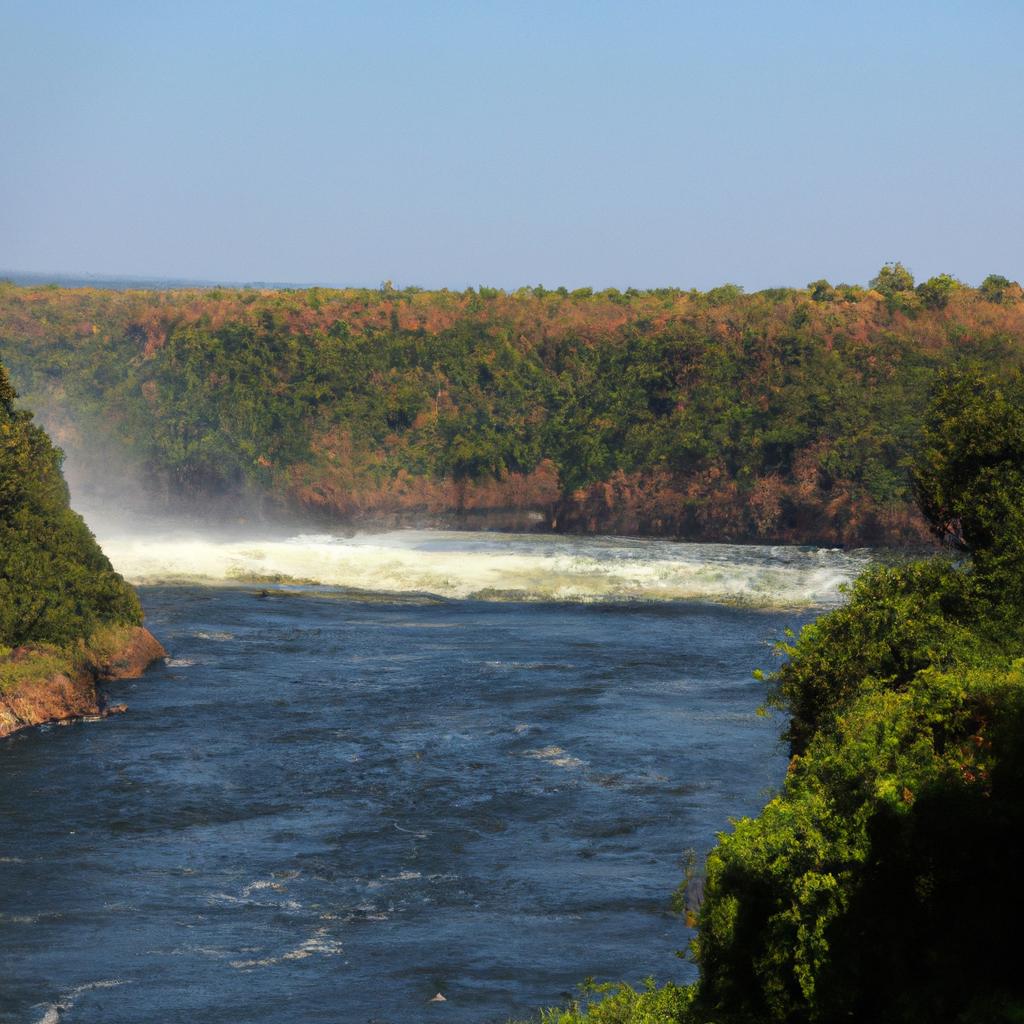 El Río Zambezi En África Es Famoso Por Las Espectaculares Cataratas Victoria.