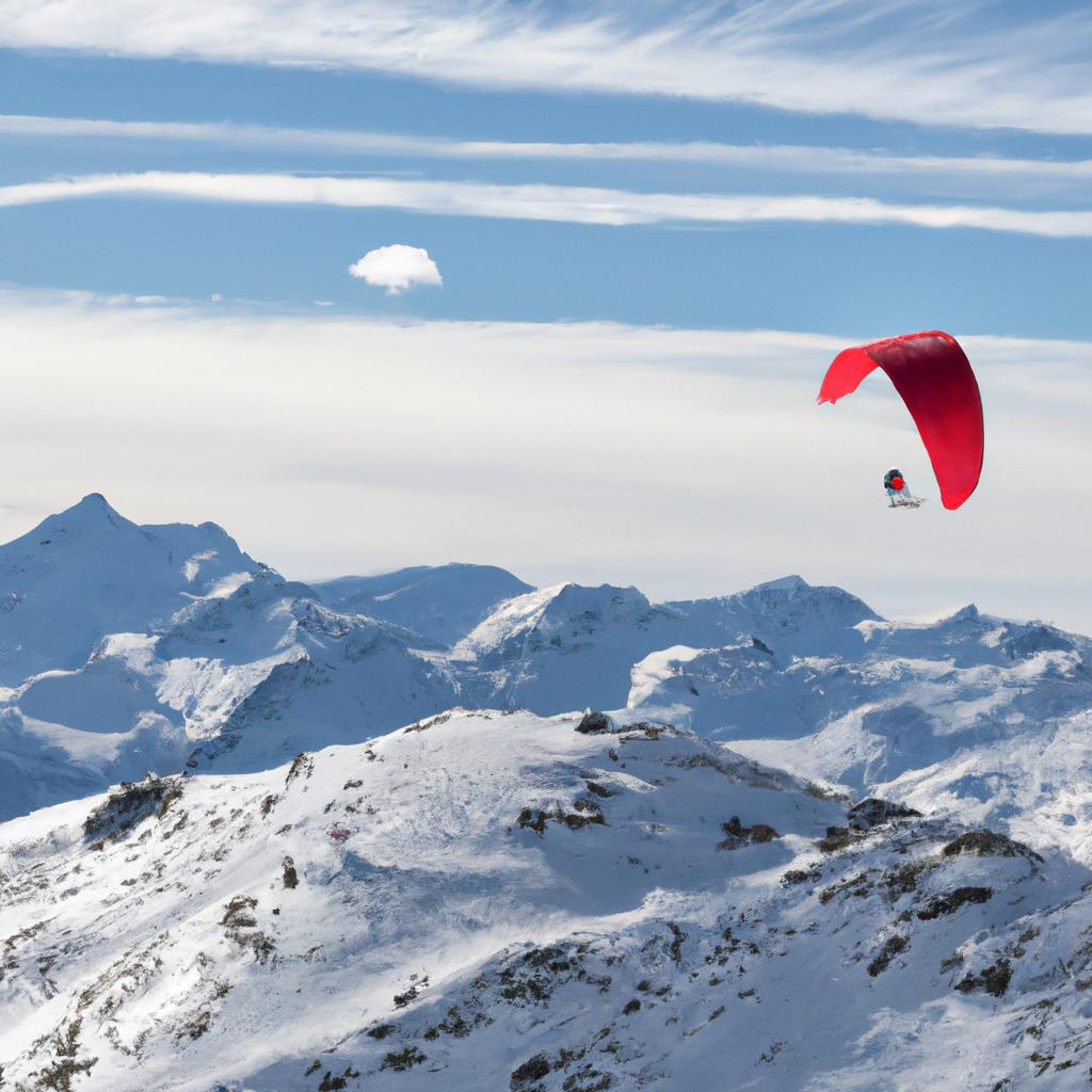 El Speed Riding Es Un Deporte De Invierno Que Combina Esquí Y Parapente.