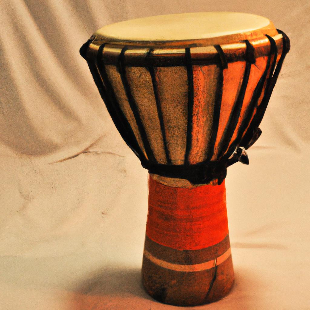 El Tambor Djembe Es Un Instrumento De Percusión Africano Hecho De Un Solo Tronco De árbol Y Cubierto Con Una Piel De Cabra.