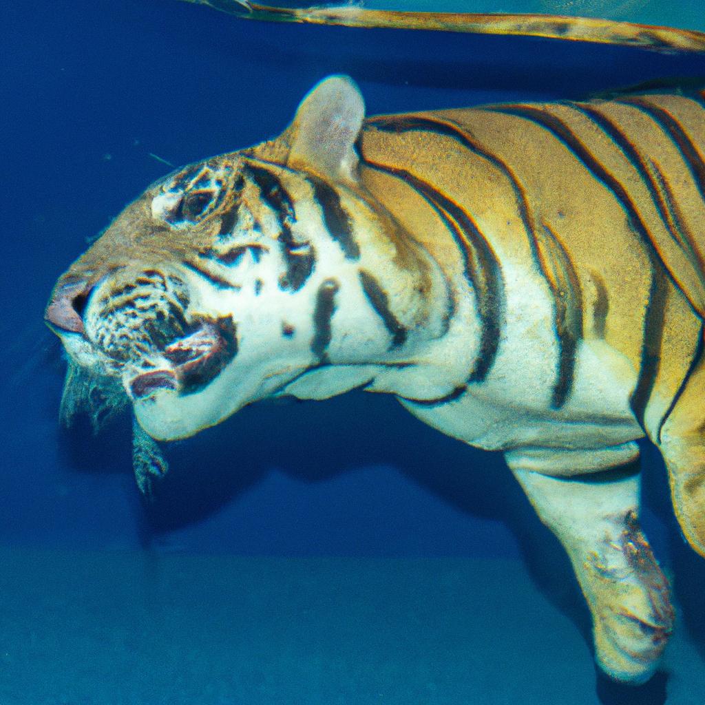 El Tiburón Tigre Es Una Especie De Tiburón Que Se Encuentra En Aguas Tropicales Y Es Conocido Por Su Patrón De Rayas Similares A Un Tigre.