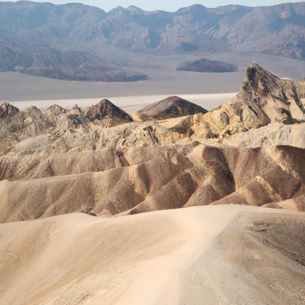 El Valle De La Muerte En California, Estados Unidos, Es Uno De Los Lugares Más Calurosos De La Tierra Y Presenta Paisajes Desérticos únicos, Como Las Dunas De Arena Y Las Formaciones Rocosas.