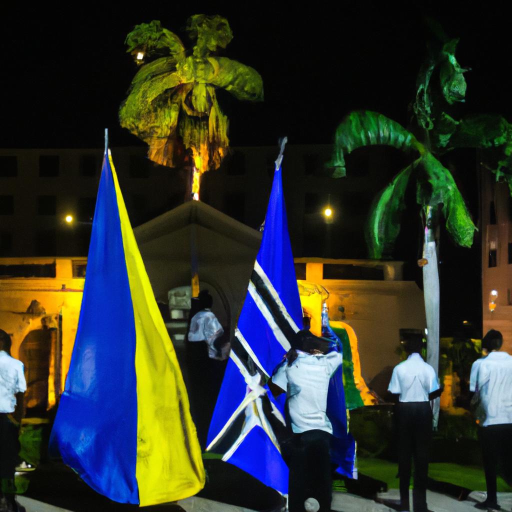 En Barbados, El Día De La Independencia Se Celebra Con Una Ceremonia De Izamiento De La Bandera A La Medianoche.