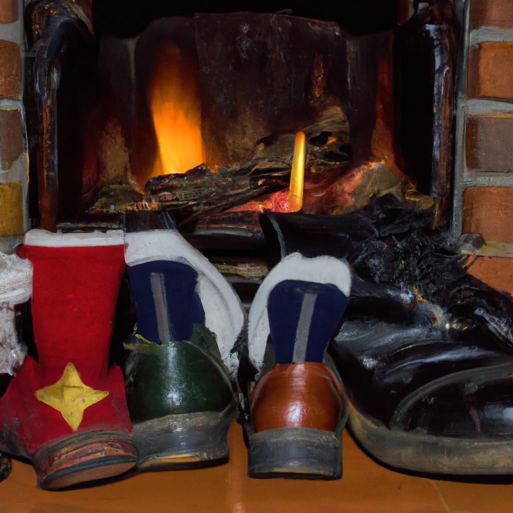 En Bélgica, Es Costumbre Que Los Niños Dejen Zapatos Junto A La Chimenea El 6 De Diciembre Para Recibir Regalos De Saint Nicholas.