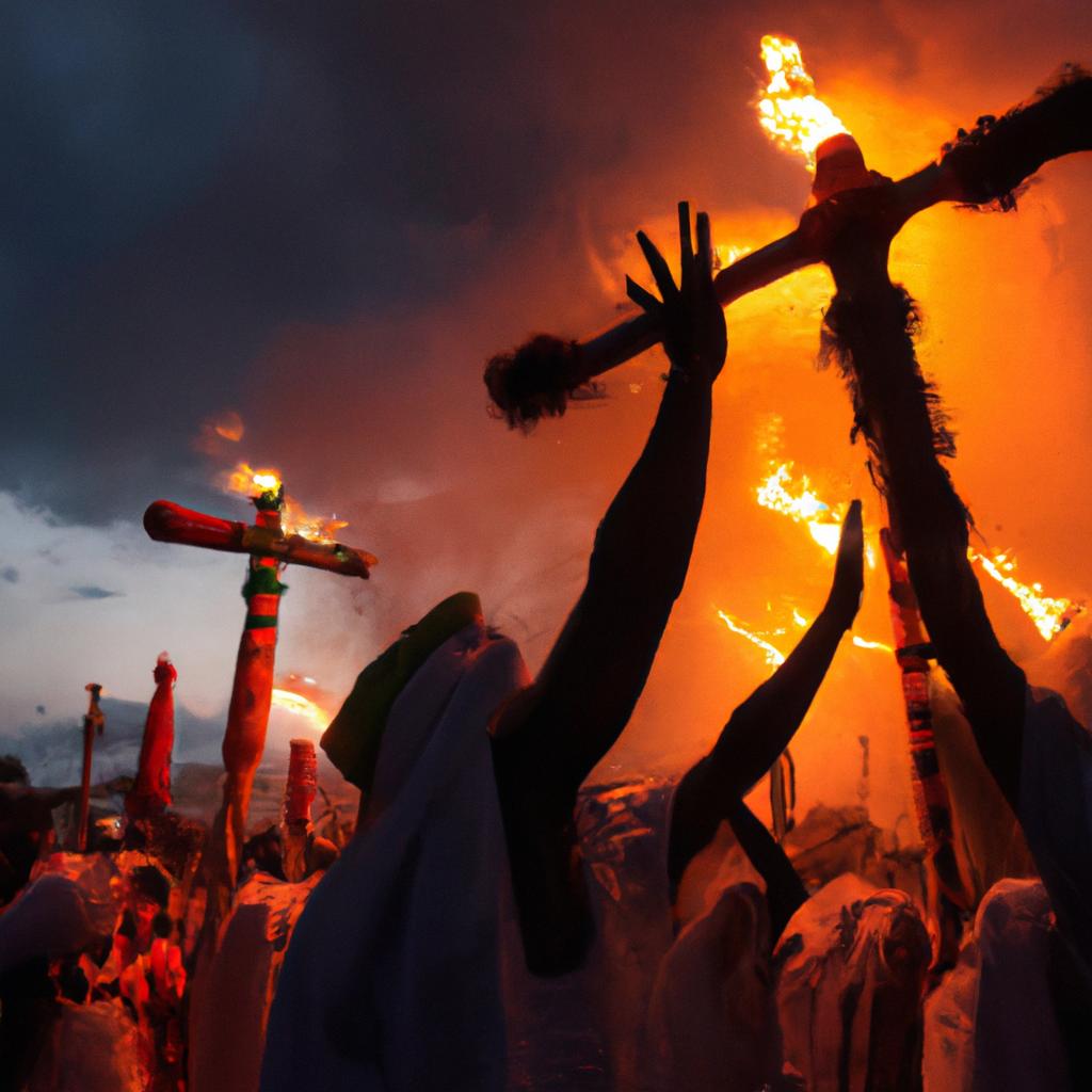 En Eritrea, La Costumbre De Meskel Celebra El Hallazgo De La Verdadera Cruz Con Hogueras Y Desfiles.