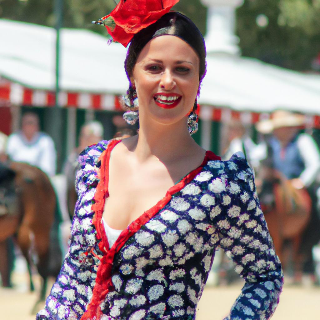 En España, La Feria De Abril En Sevilla Es Una Gran Celebración Con Trajes Tradicionales, Baile De Flamenco, Y Corridas De Toros.