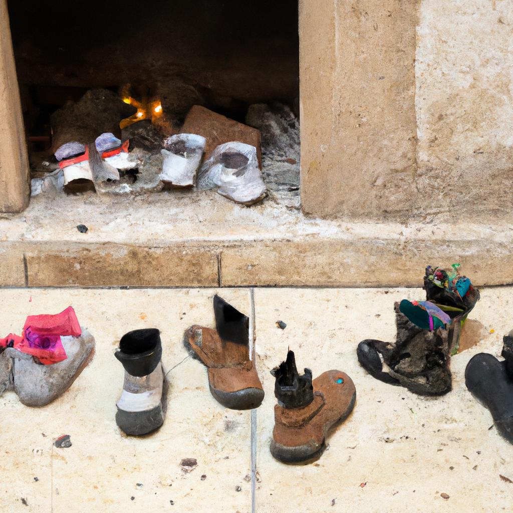 En Grecia, Los Niños Dejan Sus Zapatos Junto A La Chimenea Durante El Día De San Basilio (1 De Enero) Para Recibir Regalos.