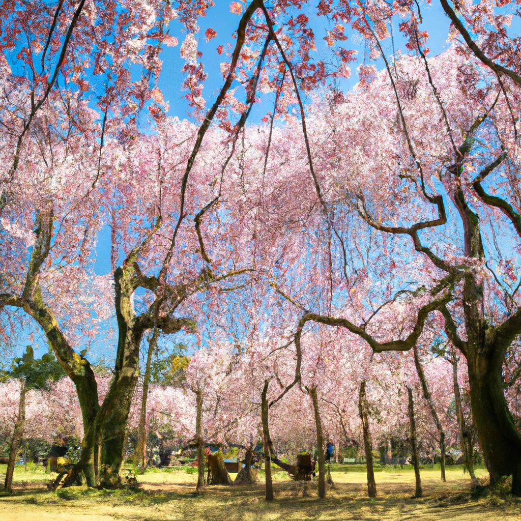 En Japón, La Festividad De Hanami Celebra La Floración De Los Cerezos Con Picnics Bajo Los árboles.