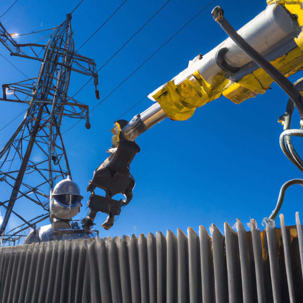 En La Industria De La Energía, Se Utilizan Robots Para Inspeccionar Y Mantener Infraestructuras Como Torres De Electricidad Y Plantas De Energía.