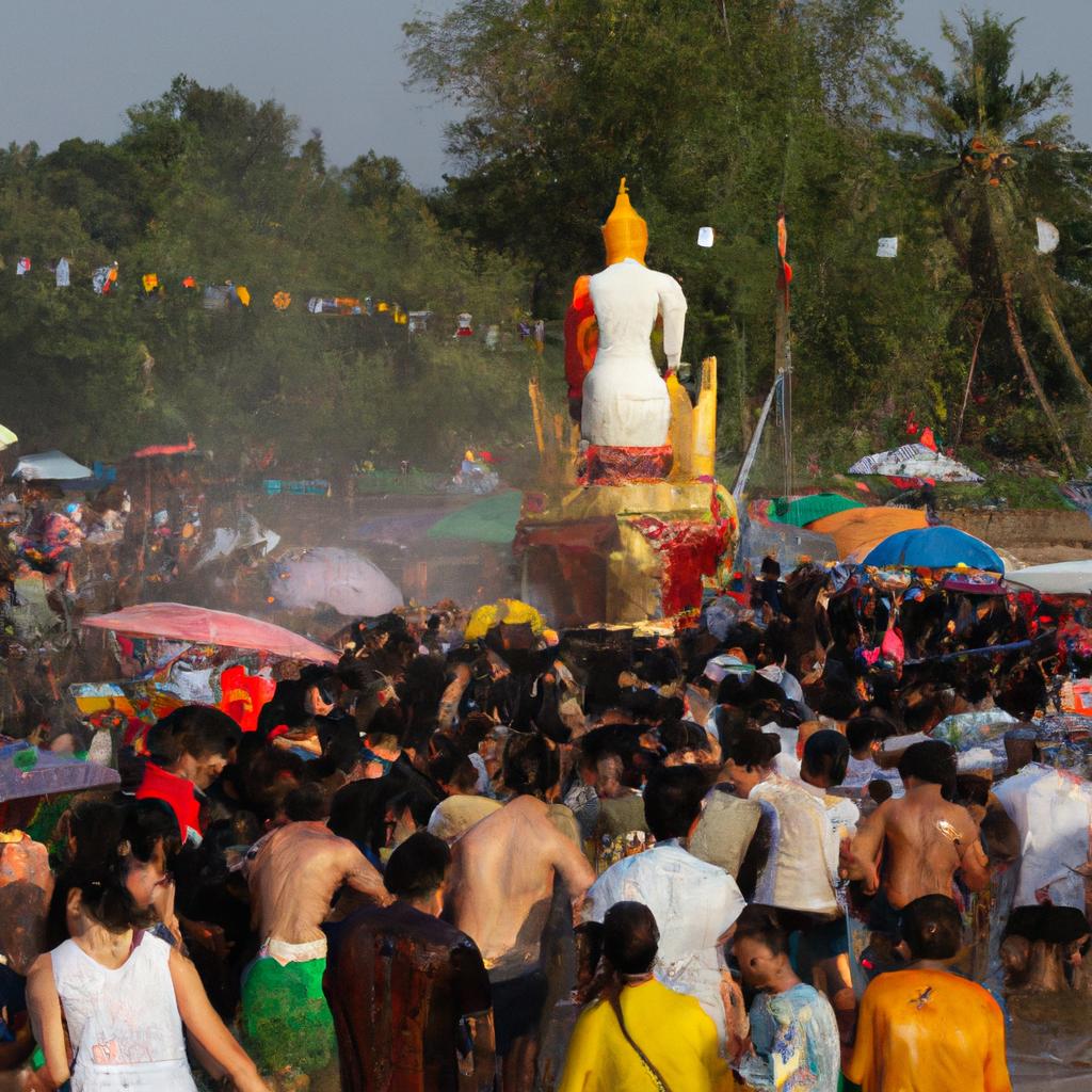 En Laos, La Celebración Del Año Nuevo Se Celebra Con Procesiones De Buda Y Batallas De Agua.