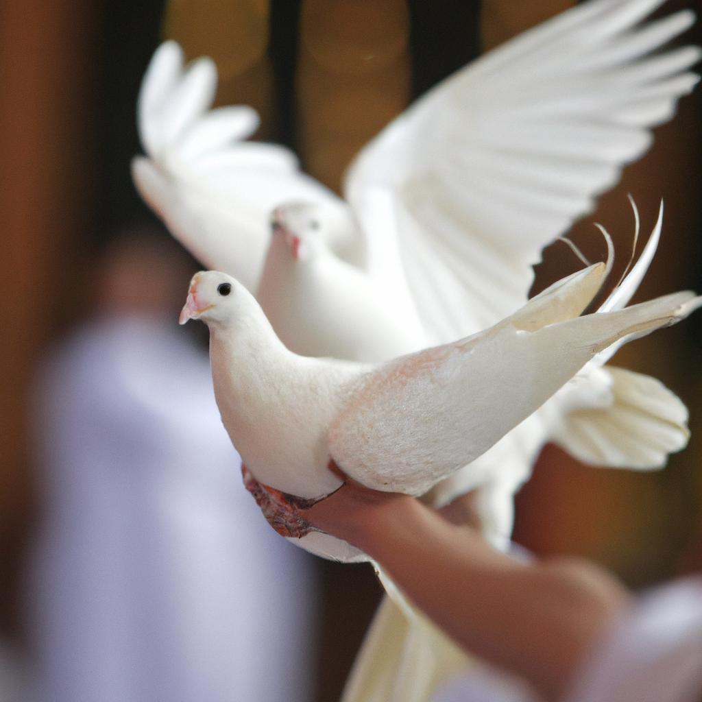 En Las Bodas Filipinas, Los Novios Liberan Dos Palomas Blancas Para Simbolizar Una Vida Matrimonial Pacífica.