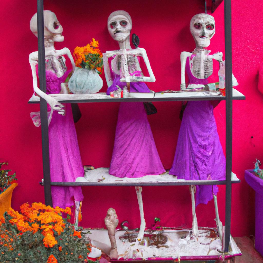 En México, Se Celebra El Día De Los Muertos Del 1 Al 2 De Noviembre. Las Familias Honran A Los Seres Queridos Que Han Fallecido Y Se Cree Que Estos Regresan Para Reunirse Con Sus Seres Queridos Durante Estas Fechas.