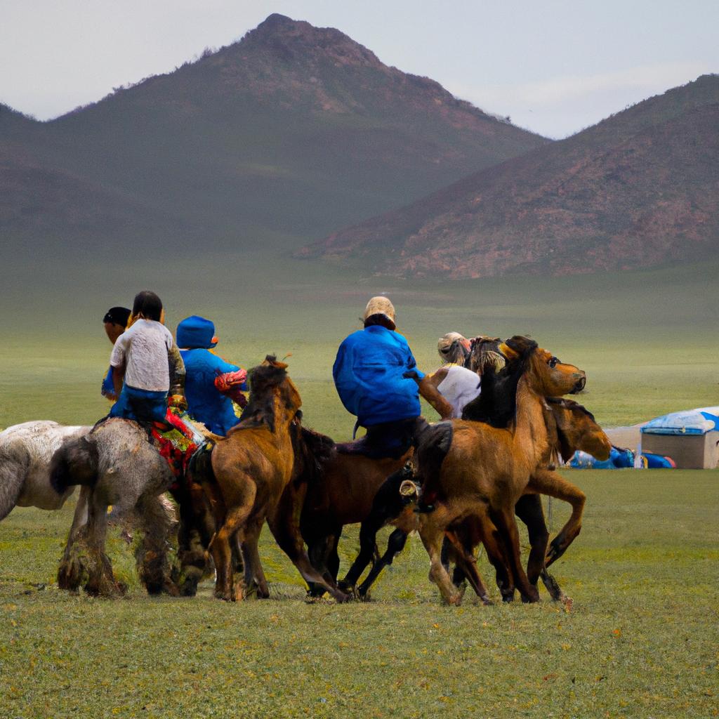 En Mongolia, El Festival Naadam Se Celebra Con Competencias De Lucha Libre, Tiro Con Arco Y Carreras De Caballos.