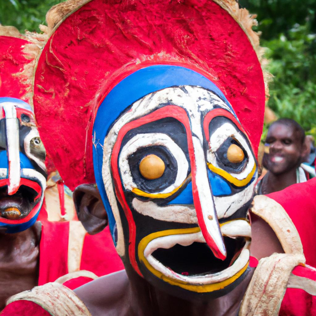 En Mozambique, La Costumbre De Mapiko Es Una Danza De Máscaras Tradicional De La Etnia Makonde.