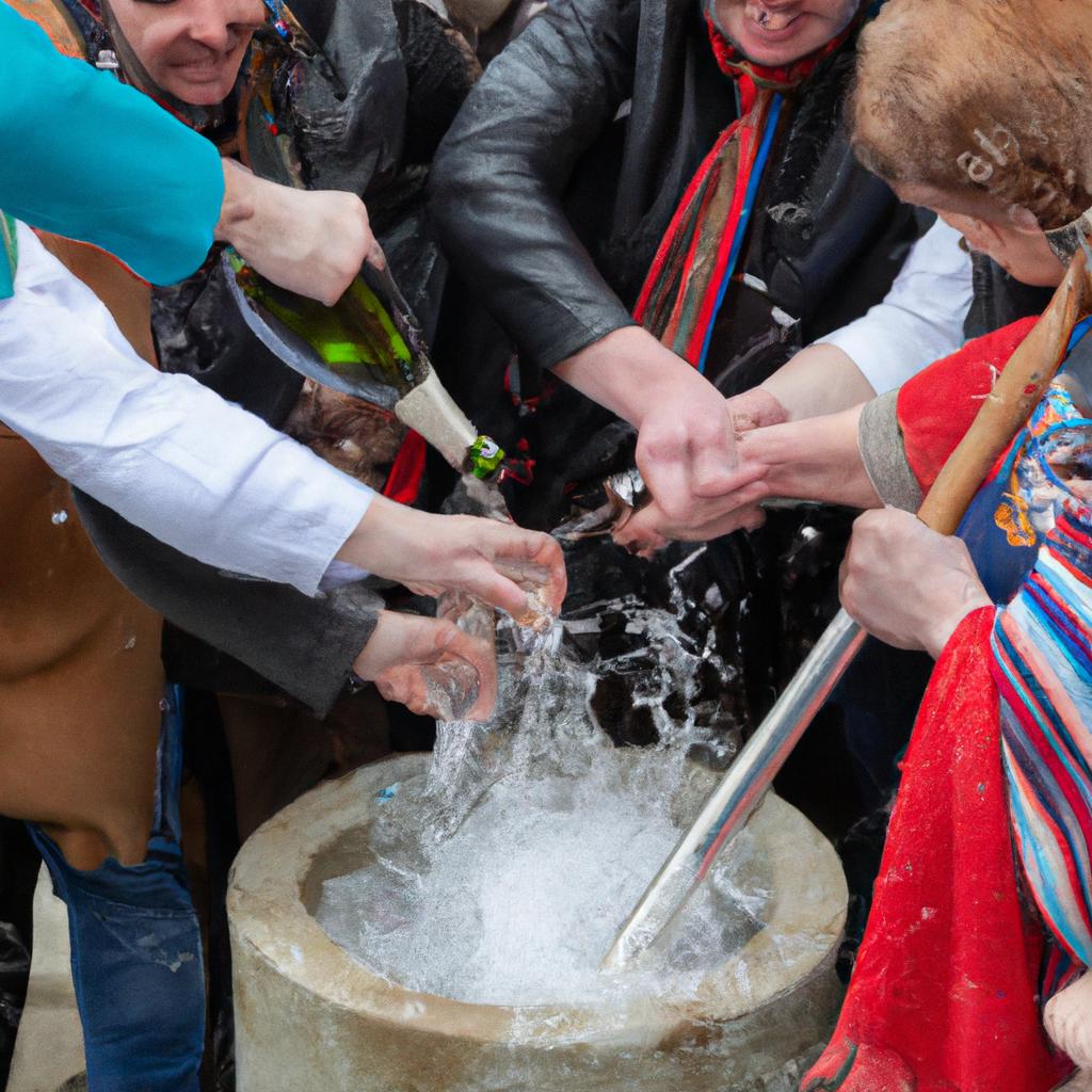 En Polonia, La Costumbre De Smigus-Dyngus Implica Mojar A Otras Personas Con Agua En El Lunes De Pascua.