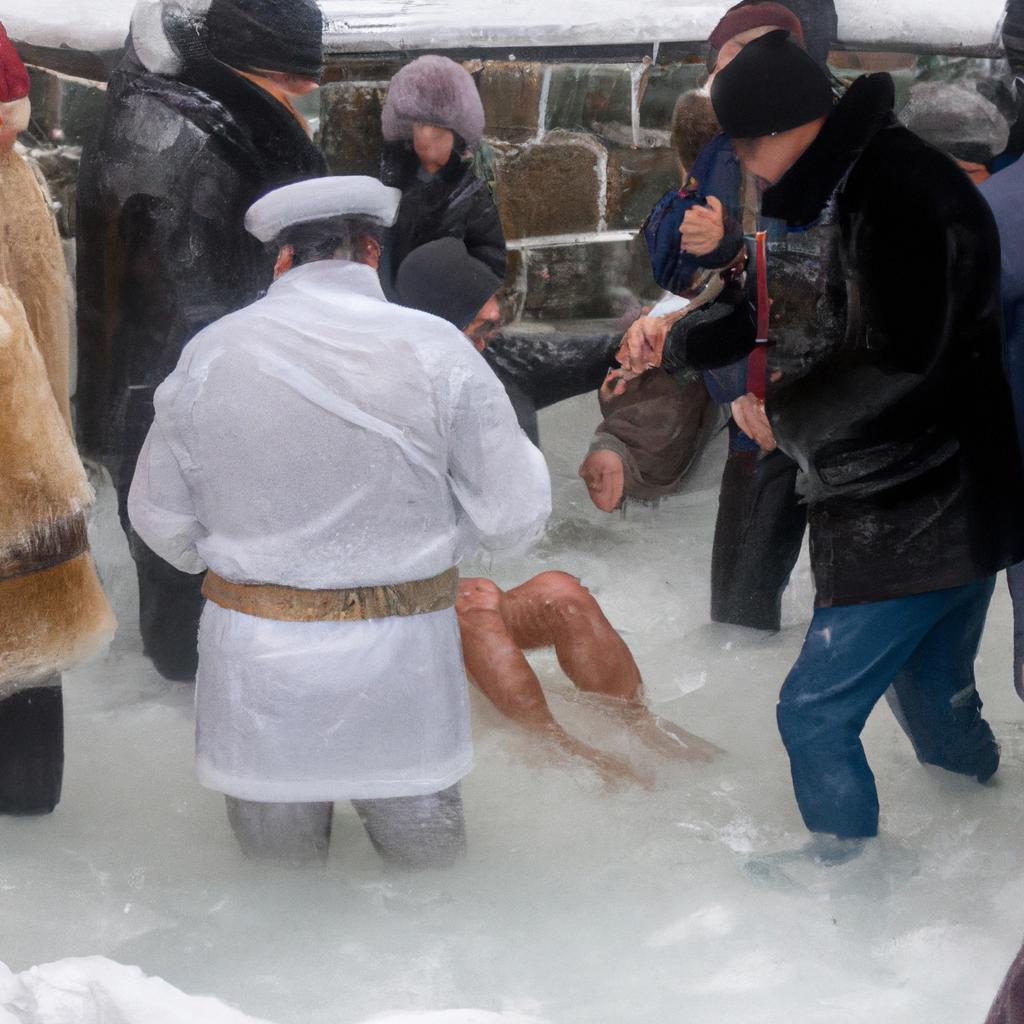 En Rusia, El Baño De Hielo En El Día De La Epifanía Es Una Tradición Popular.