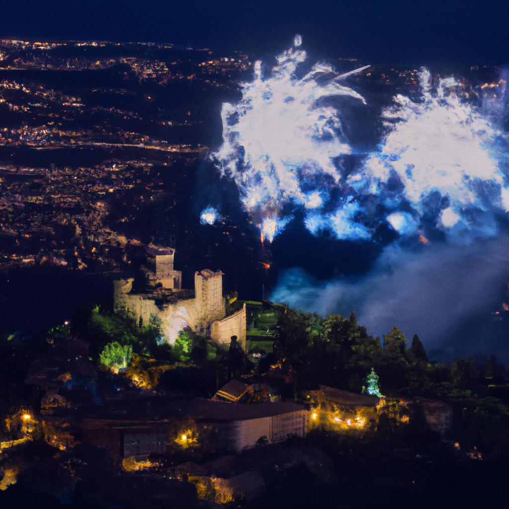 En San Marino, El Día De San Marino Celebra La Fundación De La República Con Fuegos Artificiales Y Desfiles.