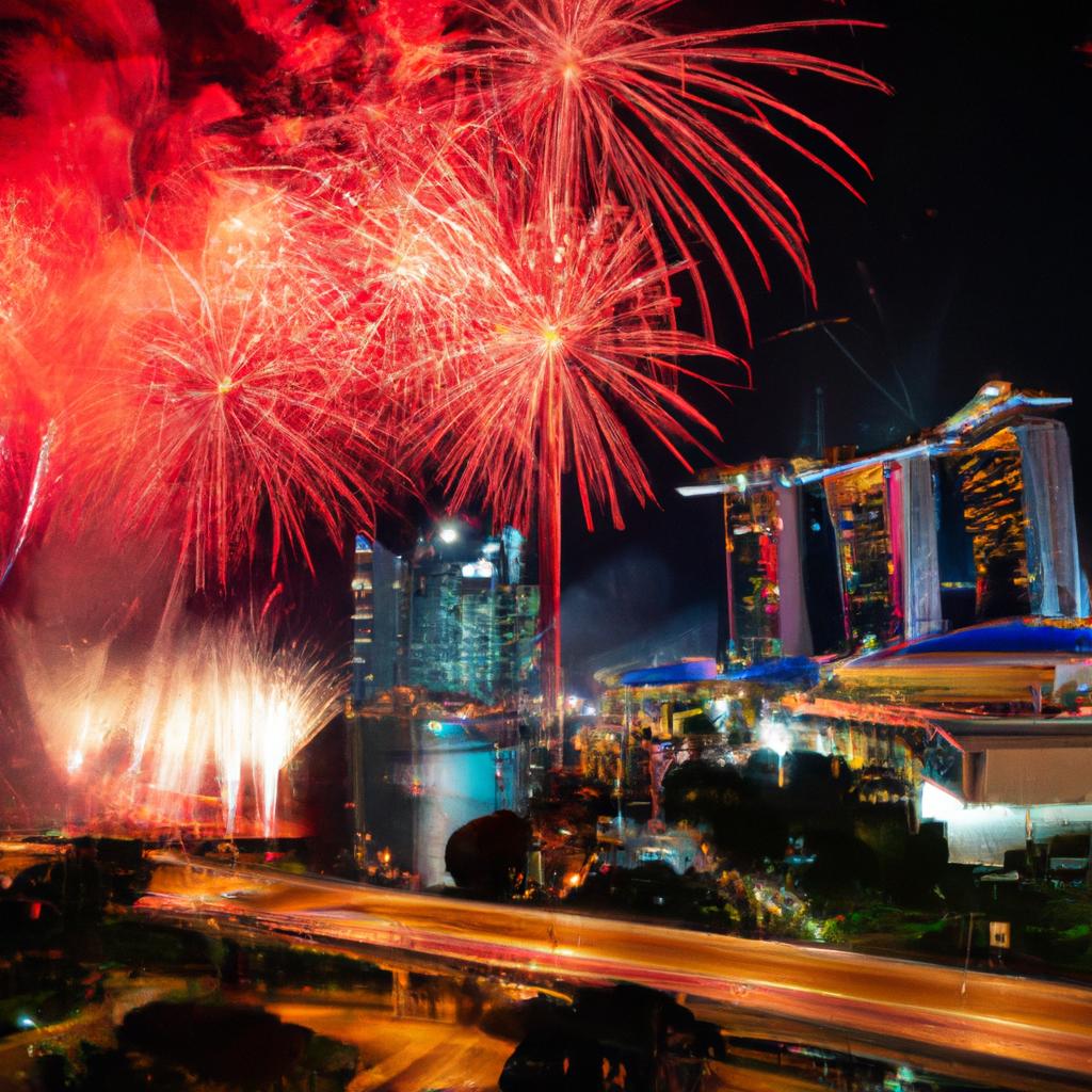 En Singapur, La Celebración Del Día Nacional Se Celebra Con Un Desfile Militar Y Fuegos Artificiales.