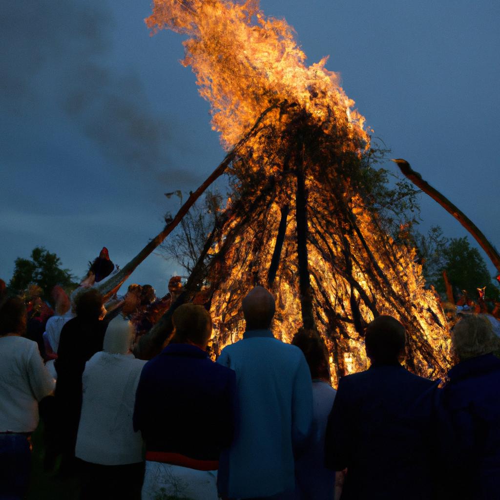 En Suecia, Es Tradicional Celebrar El Día De San Juan Con Bailes Alrededor De Una Hoguera.