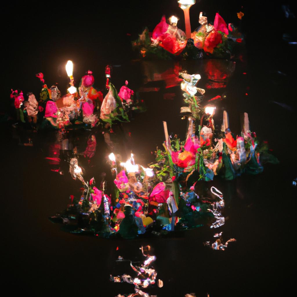 En Tailandia, La Festividad De Loi Krathong Se Celebra Lanzando Pequeñas Barcas Decoradas Al Agua Para Rendir Homenaje A La Diosa Del Agua.