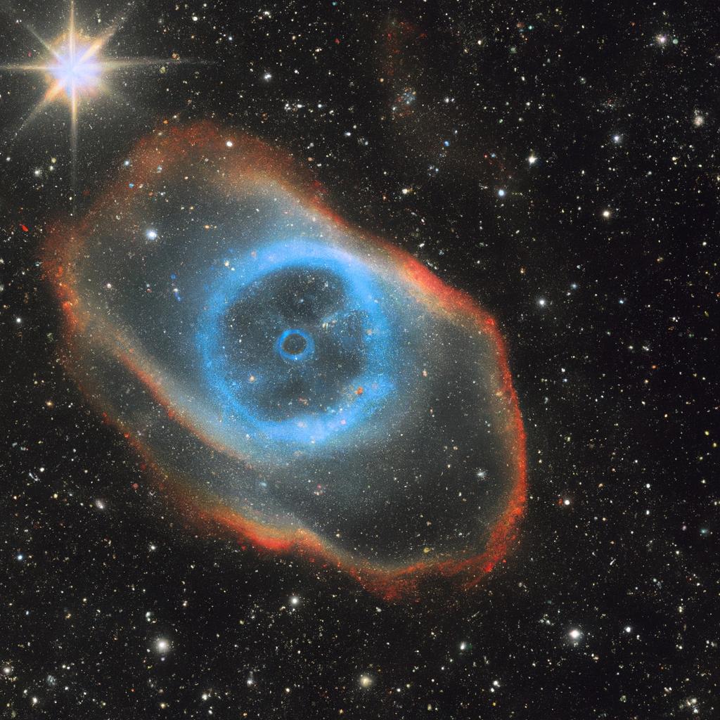 La Nebulosa De La Hélice, También Conocida Como El Ojo De Dios, Es Una Nebulosa Planetaria Que Muestra La Etapa Final De La Evolución De Una Estrella Similar Al Sol.