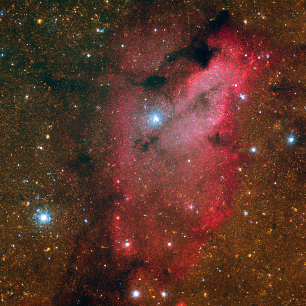 La Nebulosa Del Águila, Ubicada En La Constelación De Serpens, Es Famosa Por Su Prominente Estructura En Forma De Pilares De Gas Y Polvo.